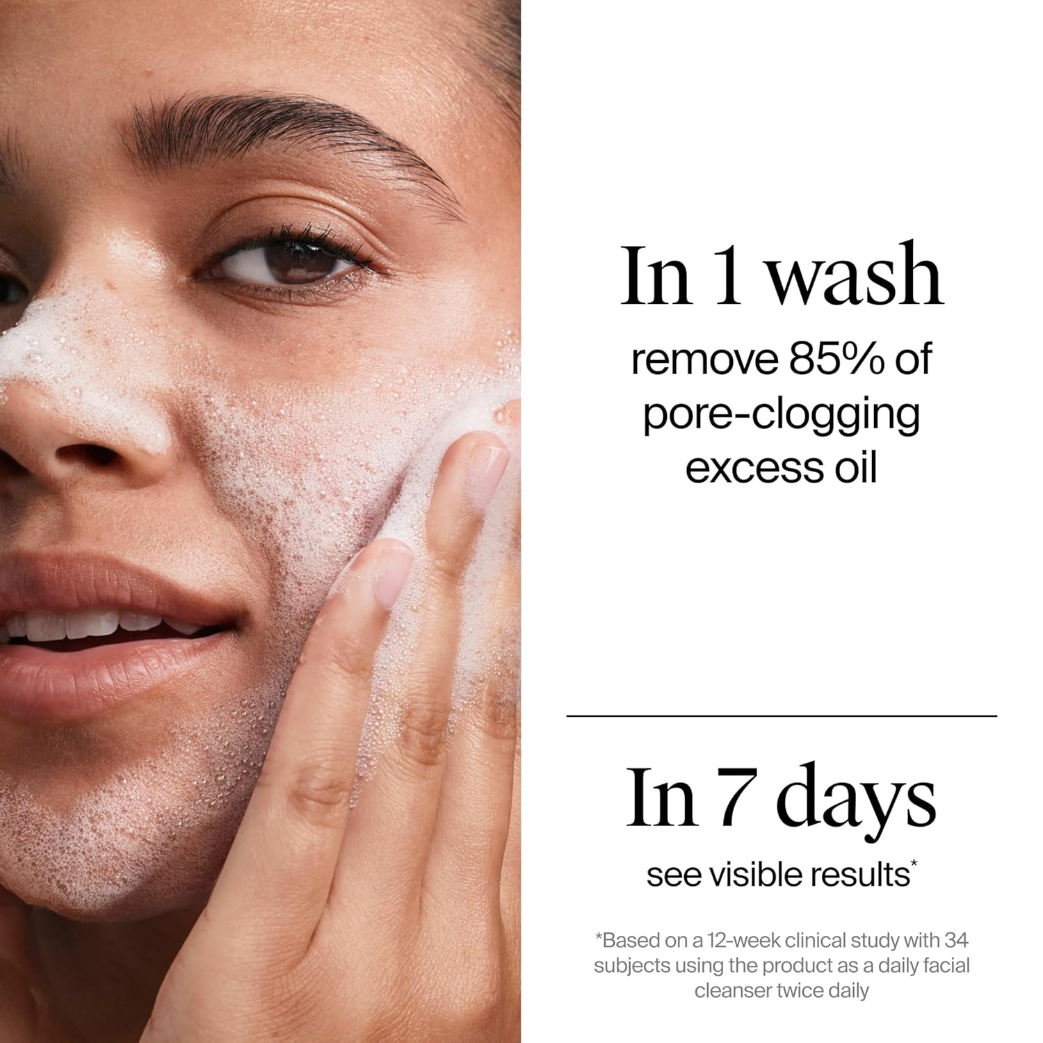 Neutrogena Evenly Clear Acne Cleanser with 2% Salicylic Acid & 2% PHA Exfoliant, Gentle Foaming Face Wash Clears Clogged Pores & Blackheads While Visibly Fading Look of Post-Acne Marks, 9.1 fl. oz - Image 5