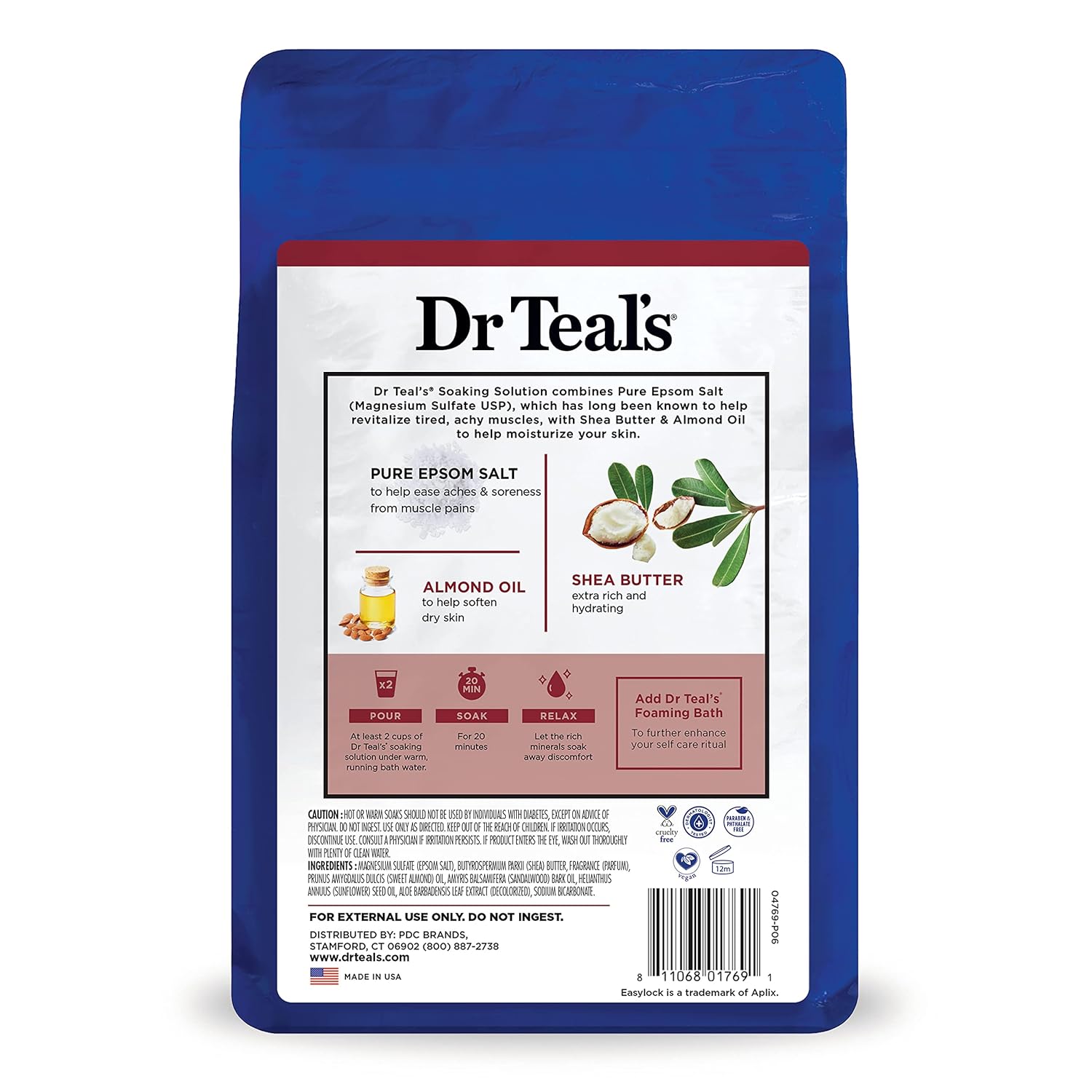 Dr Teal's Epsom Salt Magnesium Soak, Soften & Moisturize with Shea Butter & Almond Oil, 3 lbs - Image 11