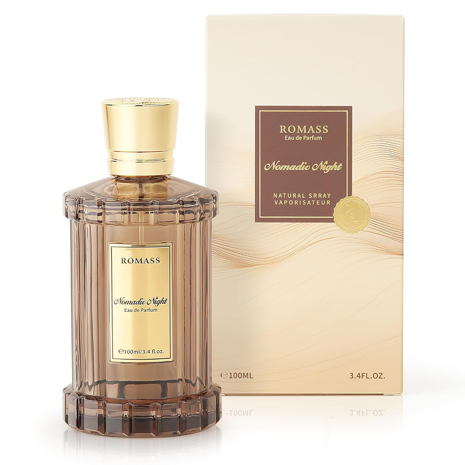 ROMASS Nomadic Night Eau de Parfum Spray - 3.4oz/100ml, Unisex Fragrance with Smoked Oud, Desert Sage, Rose & Raspberry Notes, Warm Woody Scent - Image 4