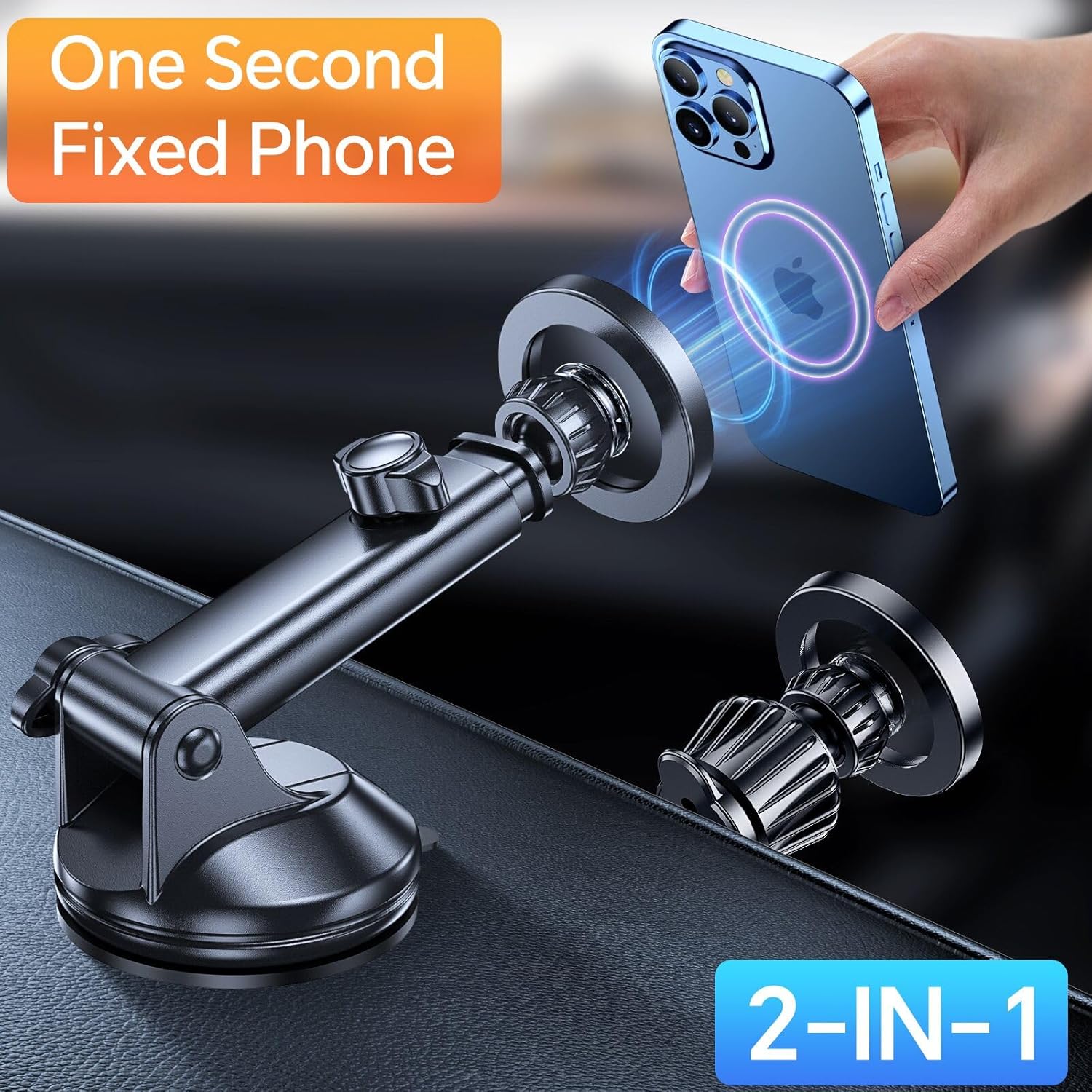 Coolpow for MagSafe Car Mount【Windshield+Vent+Dash】 Magnetic Phone Holder for Car Phone Holder Mount Cell Phone Holders for Your Car Accessories for Women Men Camera Tripods Mount for iPhone 17 16 15 - Image 6