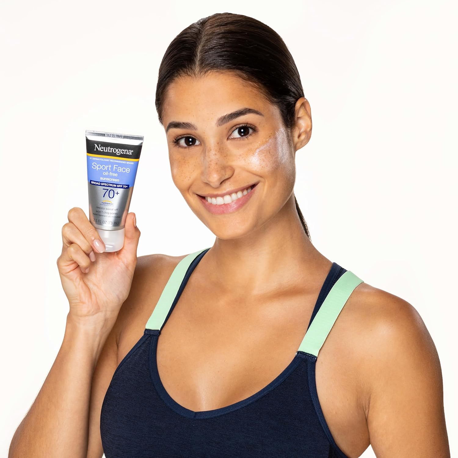 Neutrogena Sport Face Sunscreen SPF 70+, Oil-Free, 2.5 fl oz, Sweat & Water-Resistant, Broad-Spectrum UVA/UVB, Nourish & Restore Skin Balance, Oxybenzone Free Sunscreen For Face - Image 5