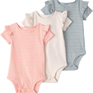 little planet by carter’s unisex-baby 3-pack Short Sleeve Bodysuits Made With Organic Cotton