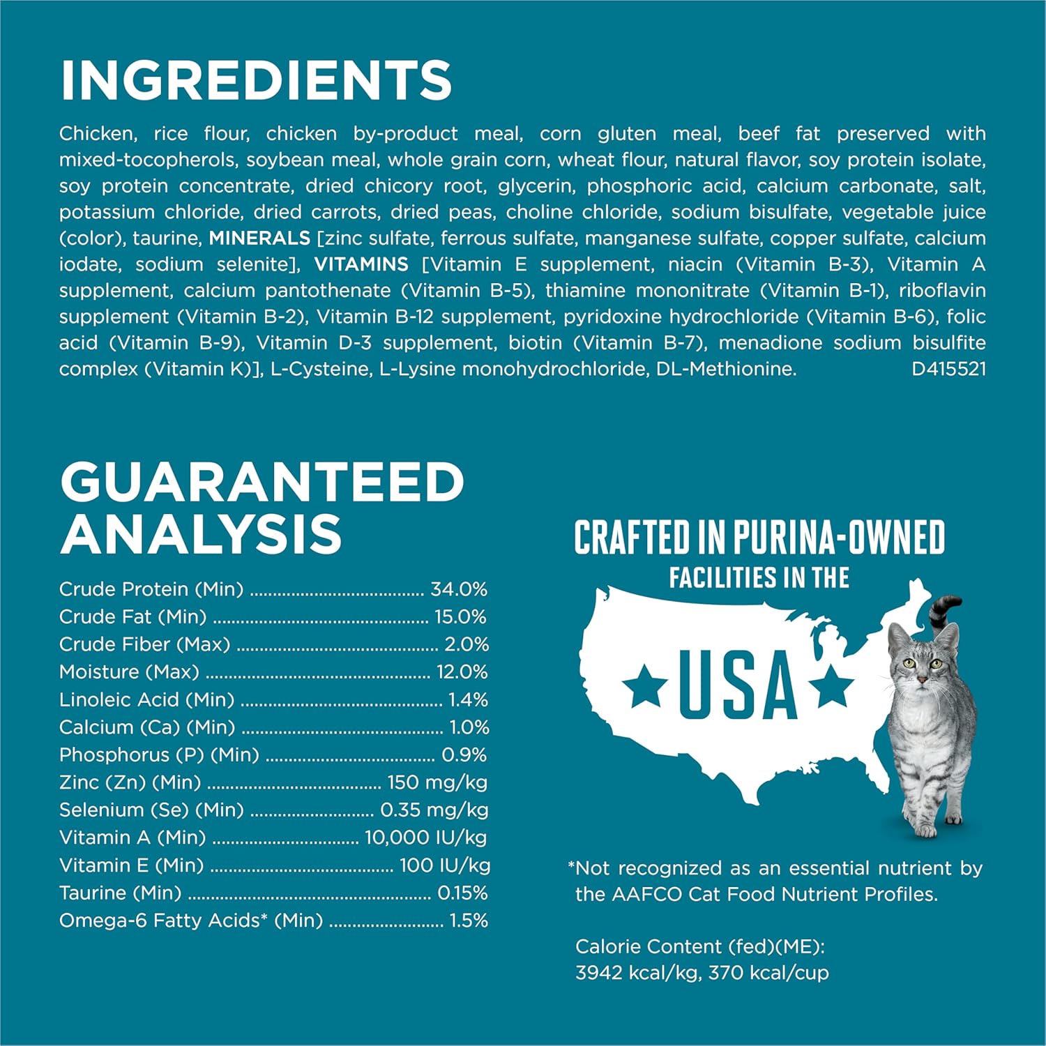 Purina ONE Natural Dry Cat Food, Tender Selects Blend With Real Chicken - 7 lb. Bag - Image 4