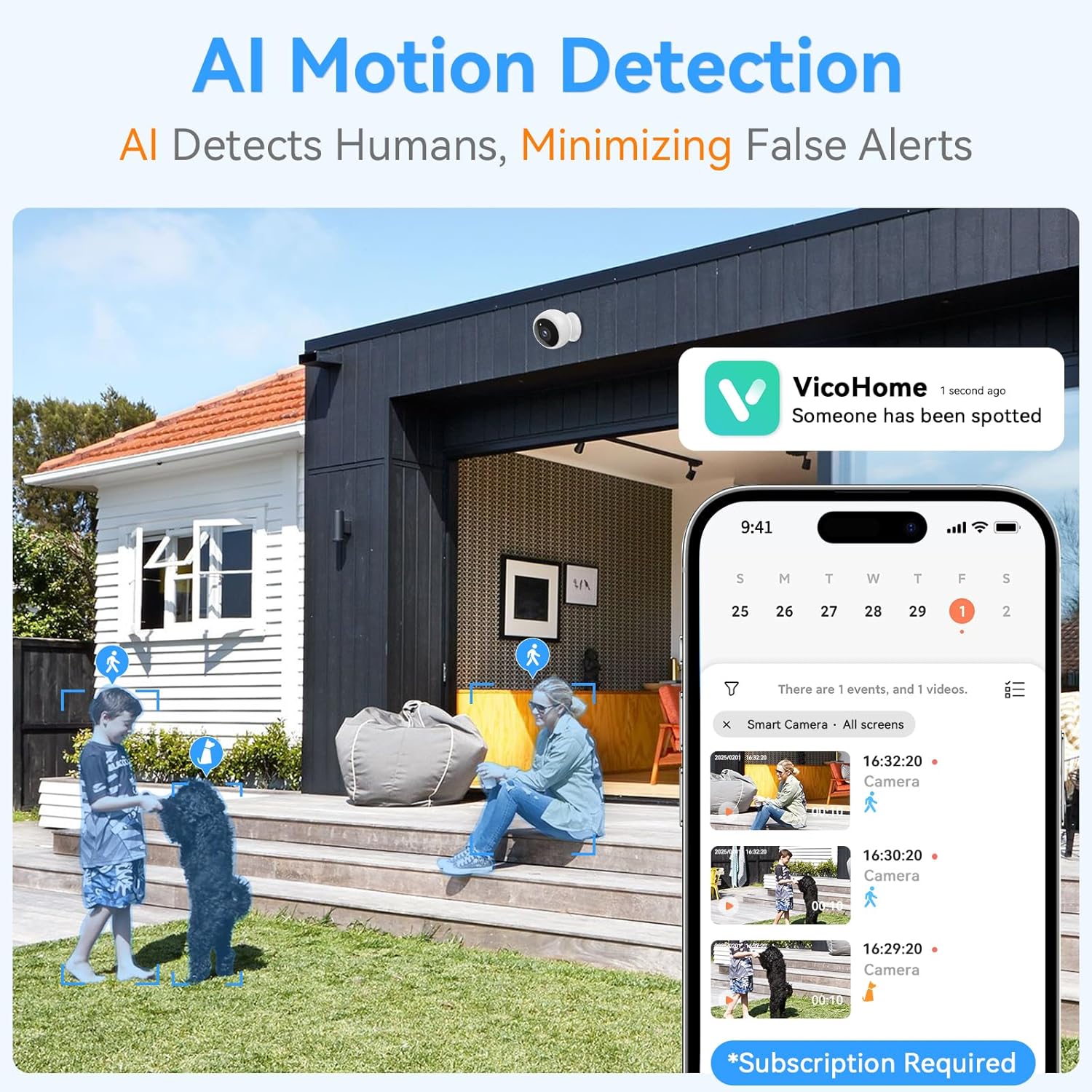 Thybro Magnetic Security Camera Wireless - 4Pack AI Motion Detection, 2K HD Video, Battery Powered, Ease of Setup, 2-Way Audio,IR Color Night Vision, Waterproof, Outdoor & Indoor Surveillance - Image 6