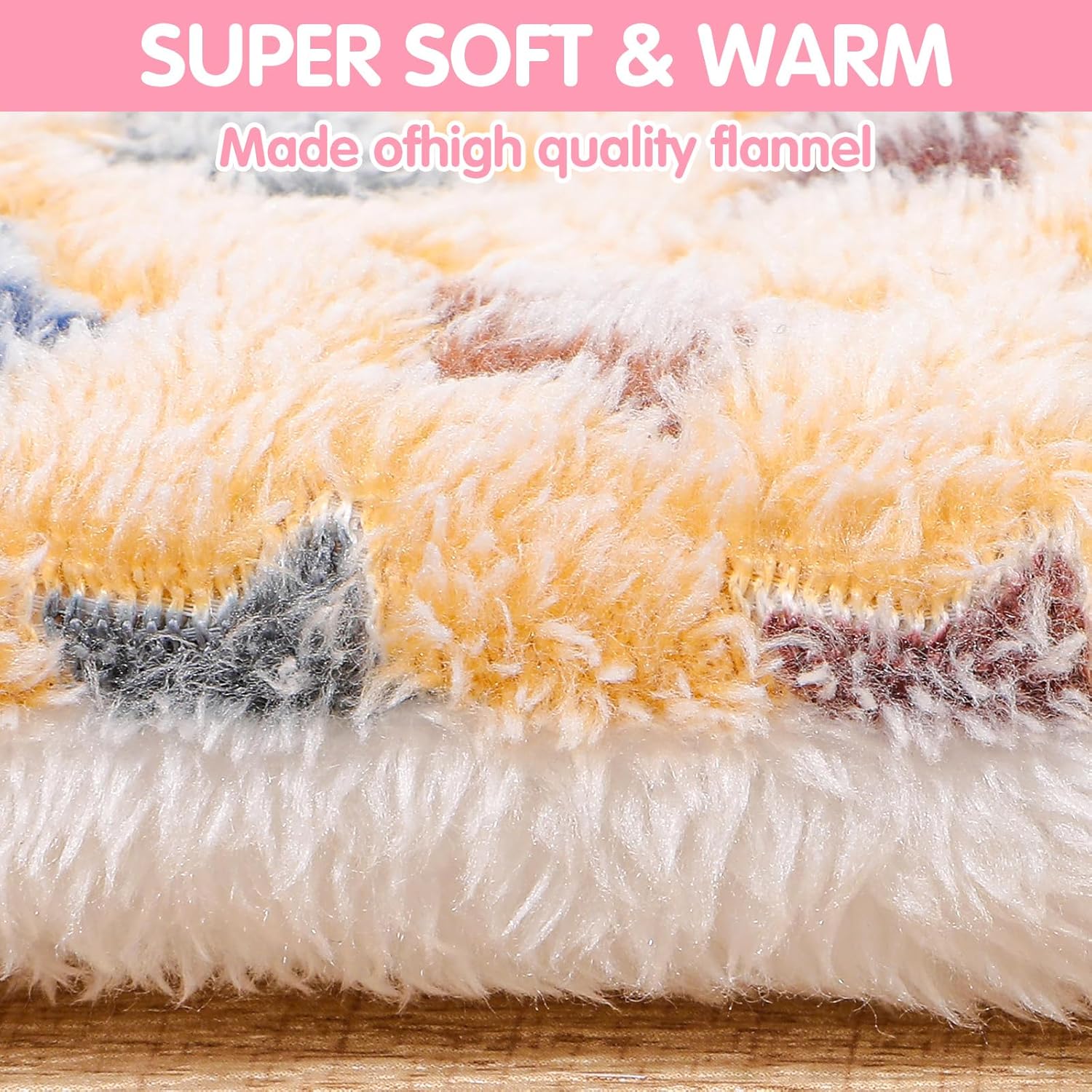 Yolev 2 Pcs Guinea Pig Bed Washable Small Animal Beds Pad Soft Small Pet Sleeping Pads Rabbit Bunny Bed Mat for Chinchilla Hedgehog Hamster Squirrel Ferret(13.4" x 10.3") - Image 7