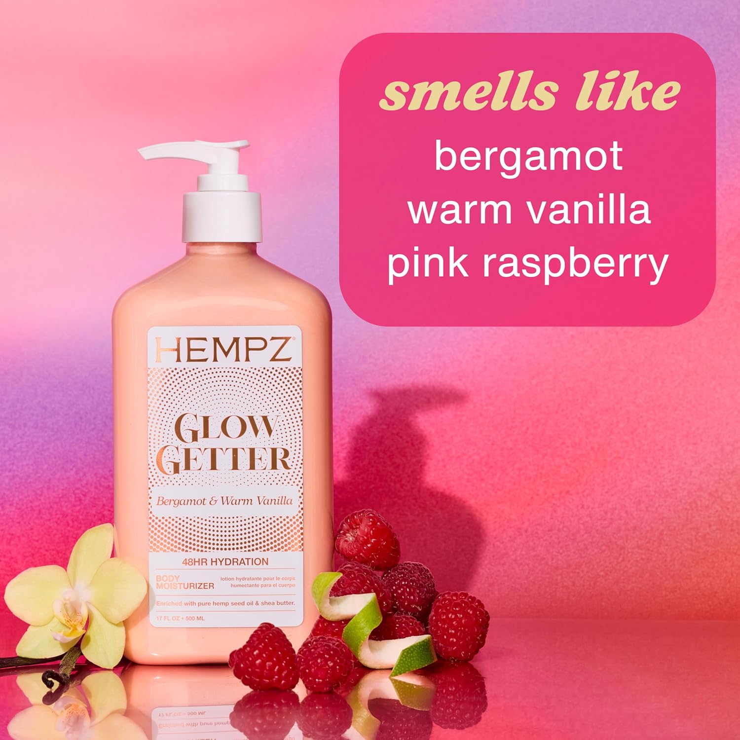 Hempz Glow Getter Body Lotion, Hydrating Moisturizer with Shimmer, 17 oz. - Image 4