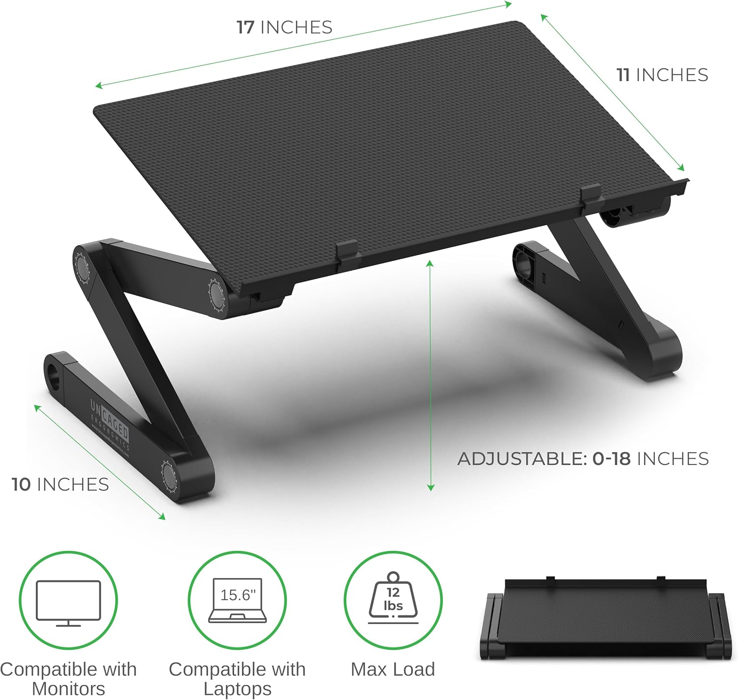 WorkEZ Monitor Stand, Single Mount Height Adjustable Monitor Riser for Desk, Ergonomic Desktop Computer Stand - Image 3