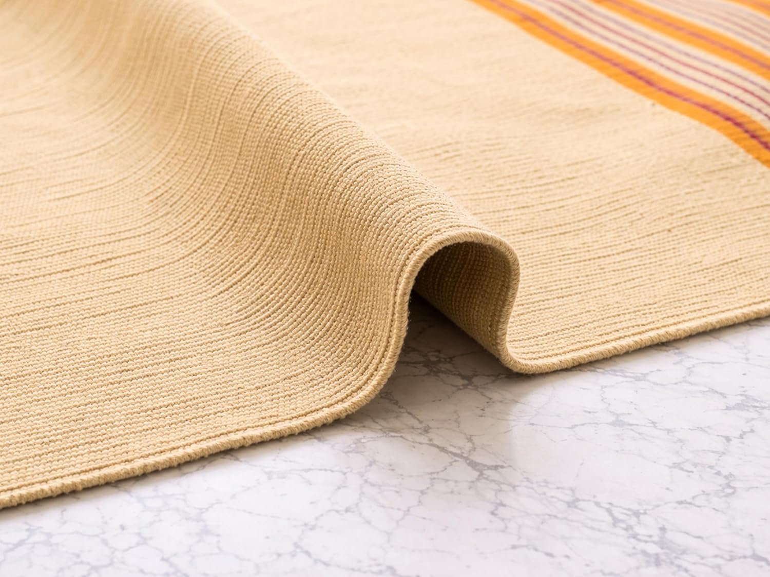 MELLOWBUFF Hand-Woven Cotton Yoga Mat – 100% Natural Cloth Yoga Rug for Hot Yoga, Exercise, Workout, Fitness & Meditation – Absorbent, Washable Yoga Rug, 78 x 28 Inches - Image 7