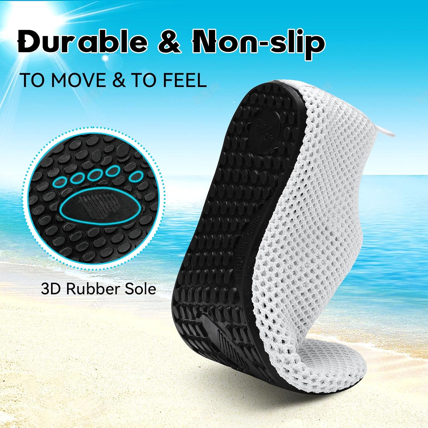 Scurtain Barefoot Water Shoes for Women Men Beach Swim Aqua Socks Summer Quick-Dry Sandals Slippers - Image 4