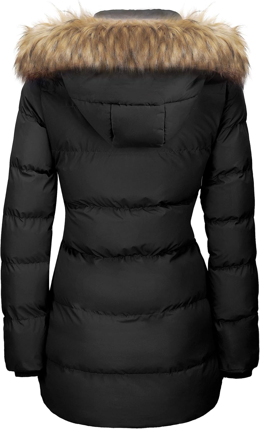 WenVen Women's Winter Thicken Puffer Coat Warm Jacket with Faux Fur Removable Hood - Image 3