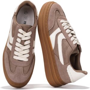 Project Cloud Platform Sneakers for Women Footwear – Memory Foam Insole Womens Shoes, Lightweight and Non-Slip Sole Lace Up Fashion Sneakers for Women 2026 (Volley)