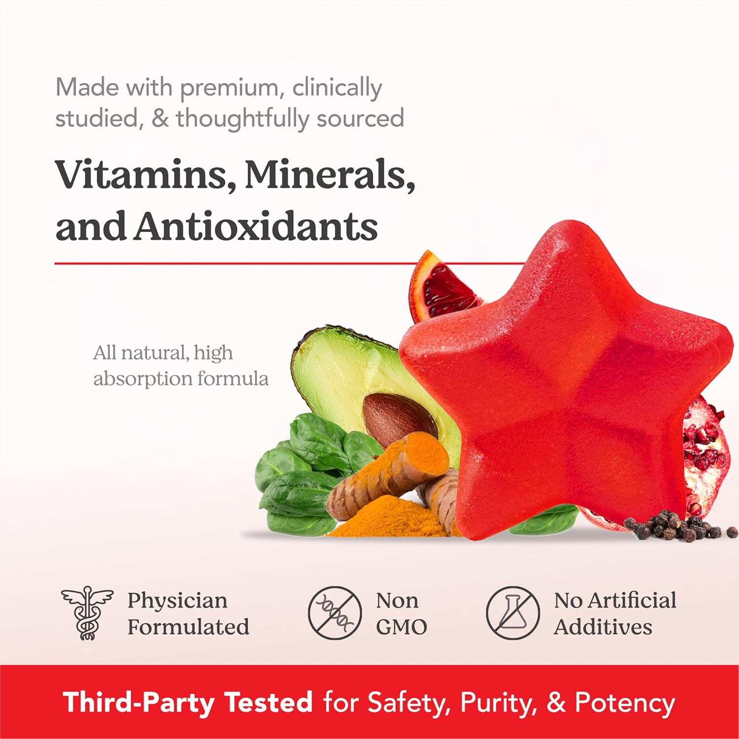 HAIRtamin Vegan Gummy Stars Hair Vitamins | Non-GMO | All Natural Biotin Vitamin Gummies for Hair, Skin & Nails | Multivitamin Supplement to Help Maintain Healthy Looking - Image 5