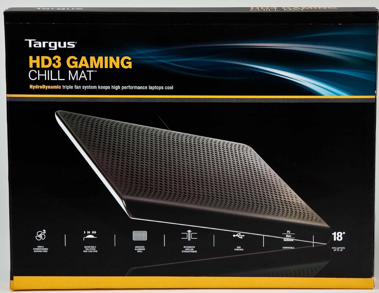 Targus Chill Mat HD3 Gaming for up to 18-Inch Laptop, Black (AWE57US) - Image 8