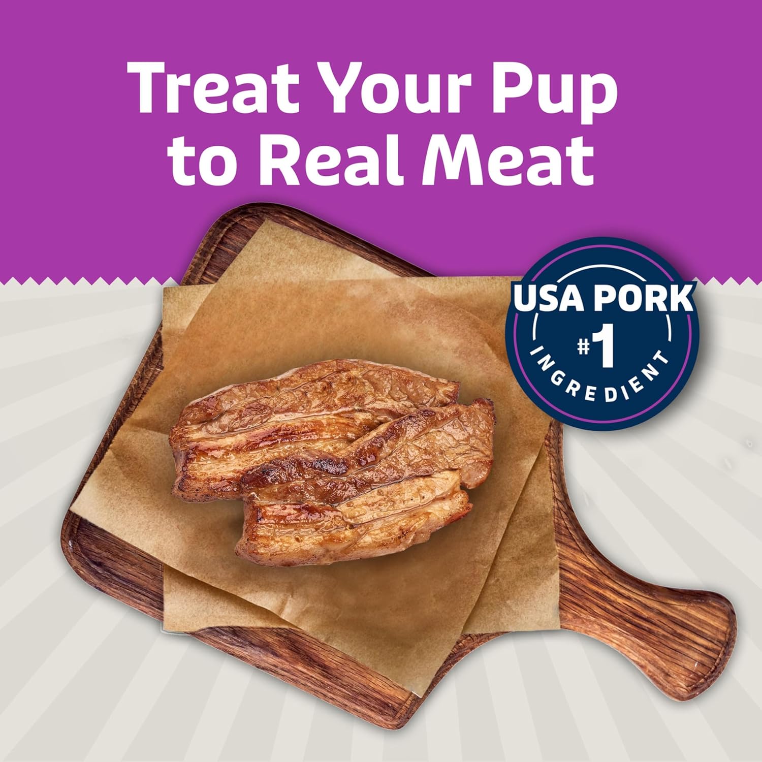 Blue Buffalo Sizzlers Natural Soft Dog Treats, Bacon-Style Soft-Moist Dog Treats with Real USA Pork, Original Flavor, 6-oz Bag - Image 3