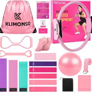 Pilates Kit for Men and Women – Complete Essential Set for Home Workout Equipment – Pilates Kit (14 inch) with 5Pcs Resistance Bands, Ball, Strap, Socks, Accessories and Carry Bag