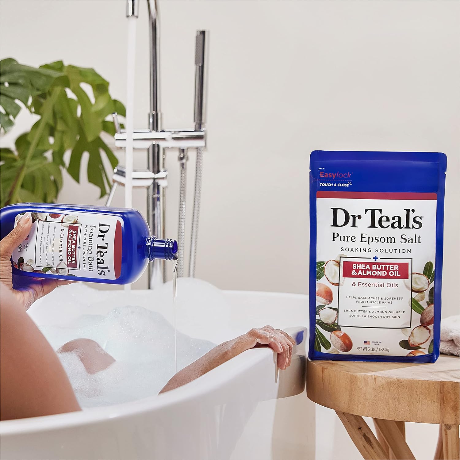 Dr Teal's Epsom Salt Magnesium Soak, Soften & Moisturize with Shea Butter & Almond Oil, 3 lbs - Image 8