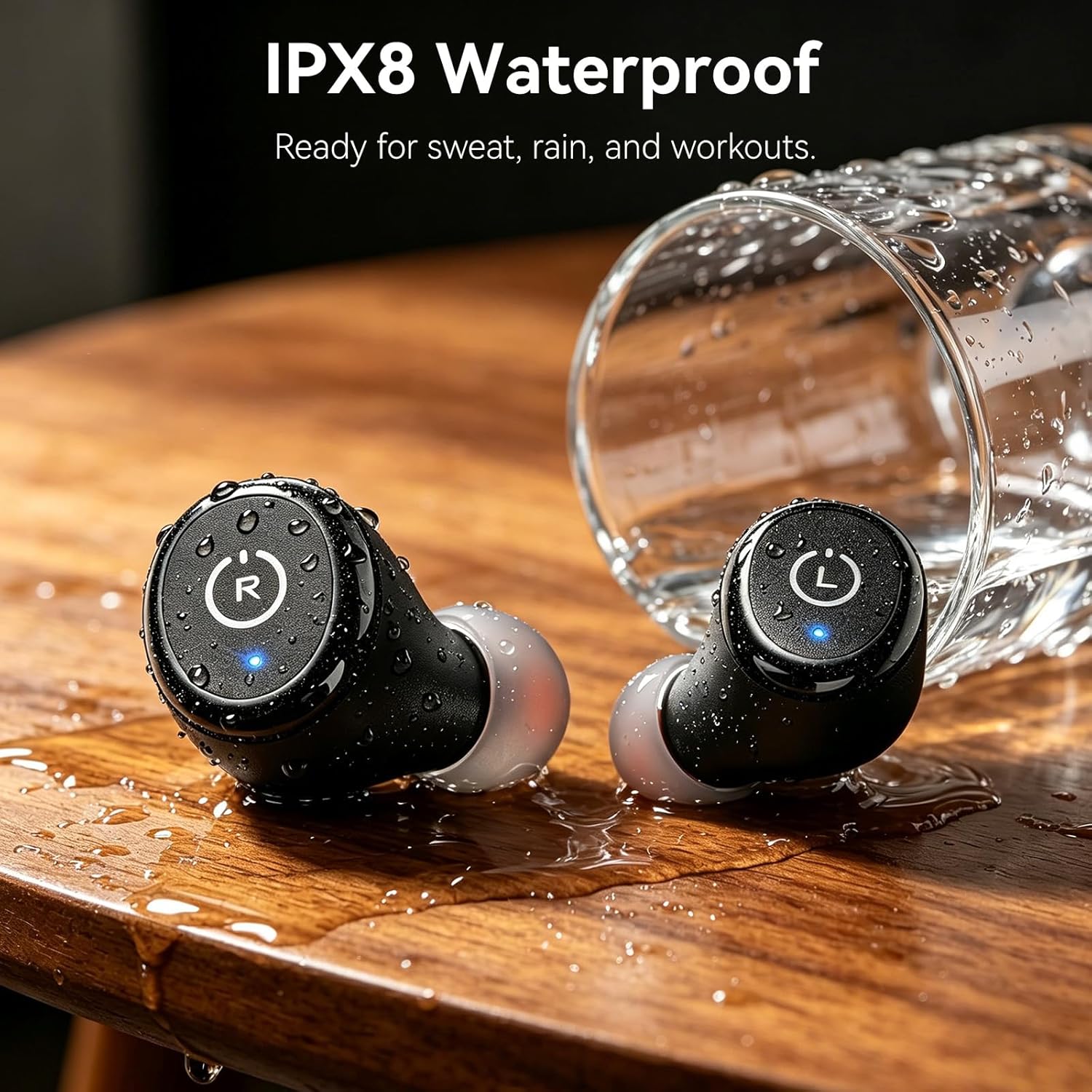 TOZO T10 Wireless Earbuds Bluetooth 5.3 Headphones, App Customize EQ, Ergonomic Design, 55H Playtime, Wireless Charging Case, IPX8 Waterproof Sound in-Ear Headset, New Version - Image 5