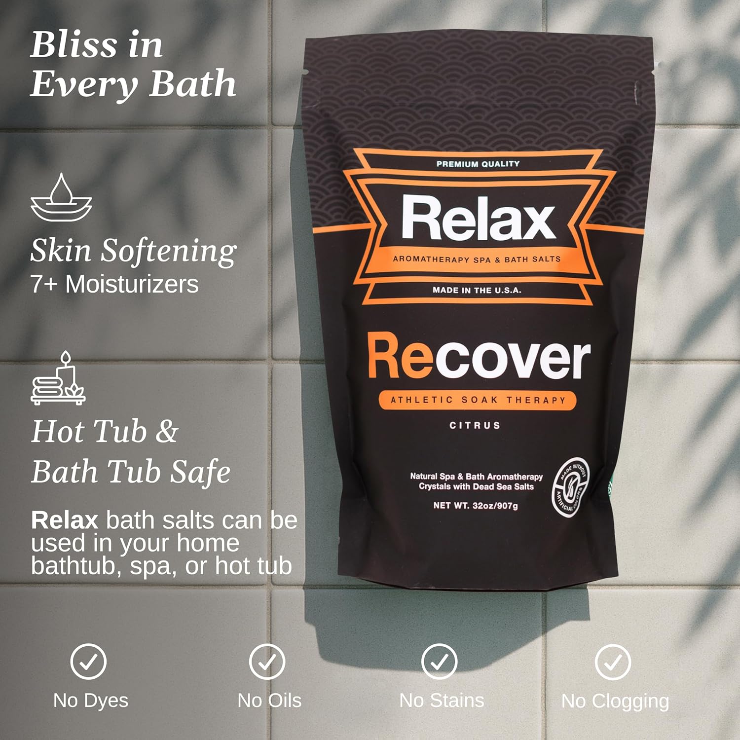 Relax Spa & Bath, Epsom & Dead Sea Salts, Aromatherapy Bath Salts for Hot Tub, Bath, or Spa, Infused with Magnesium, Recover Athletic Soak Therapy - Image 3