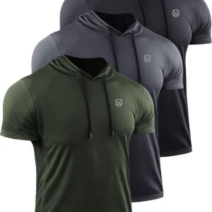 NELEUS Dry Fit Workout Athletic Muscle Tank Top Running Shirts with Hoods