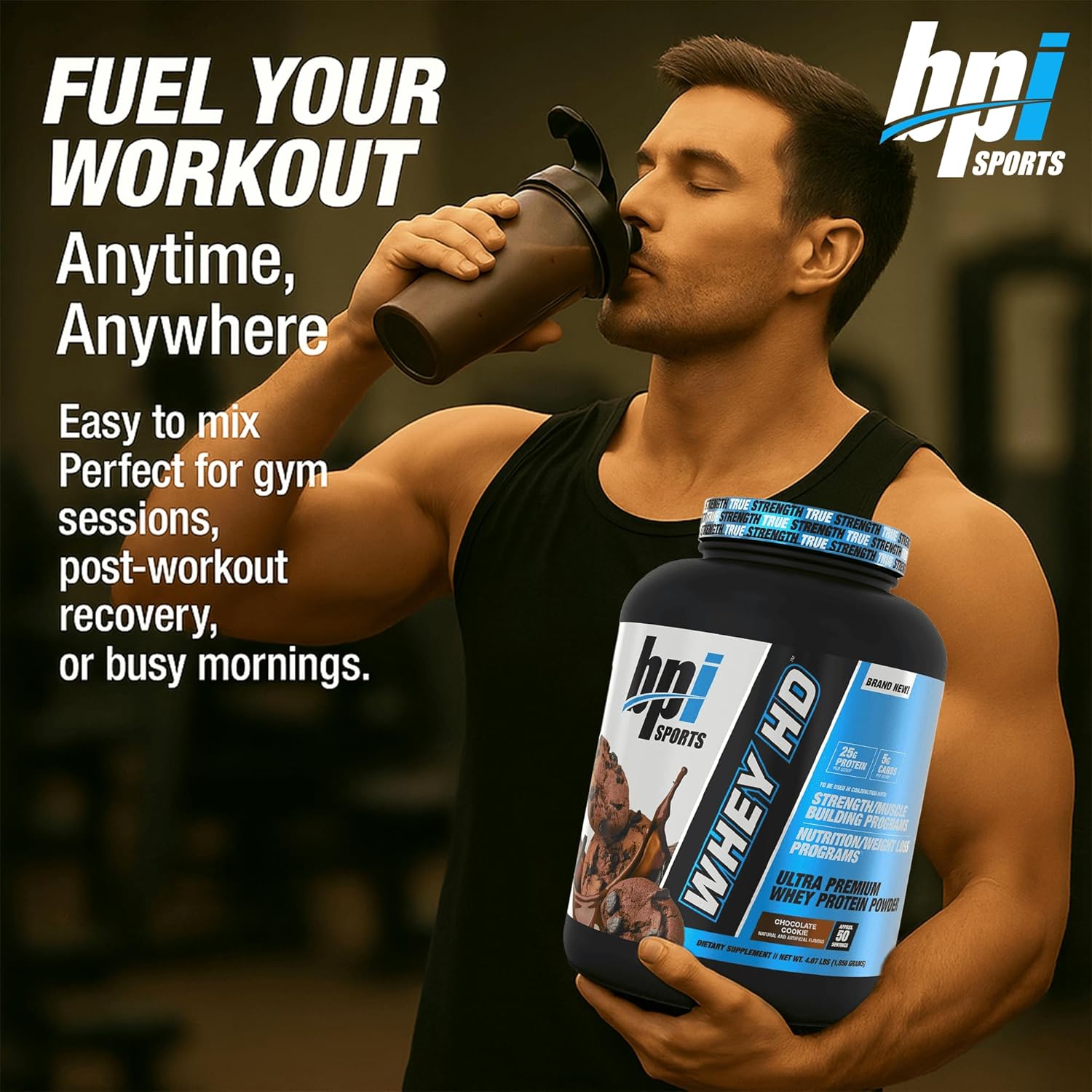 BPI Sports Whey HD Ultra Premium Protein Powder Isolate | Workout Whey Protein Powder For Men & Women for Muscle Gain | Milk Protein Concentrates | Chocolate Cookie/ Vanilla Caramel, 4.07 Pound - Image 2