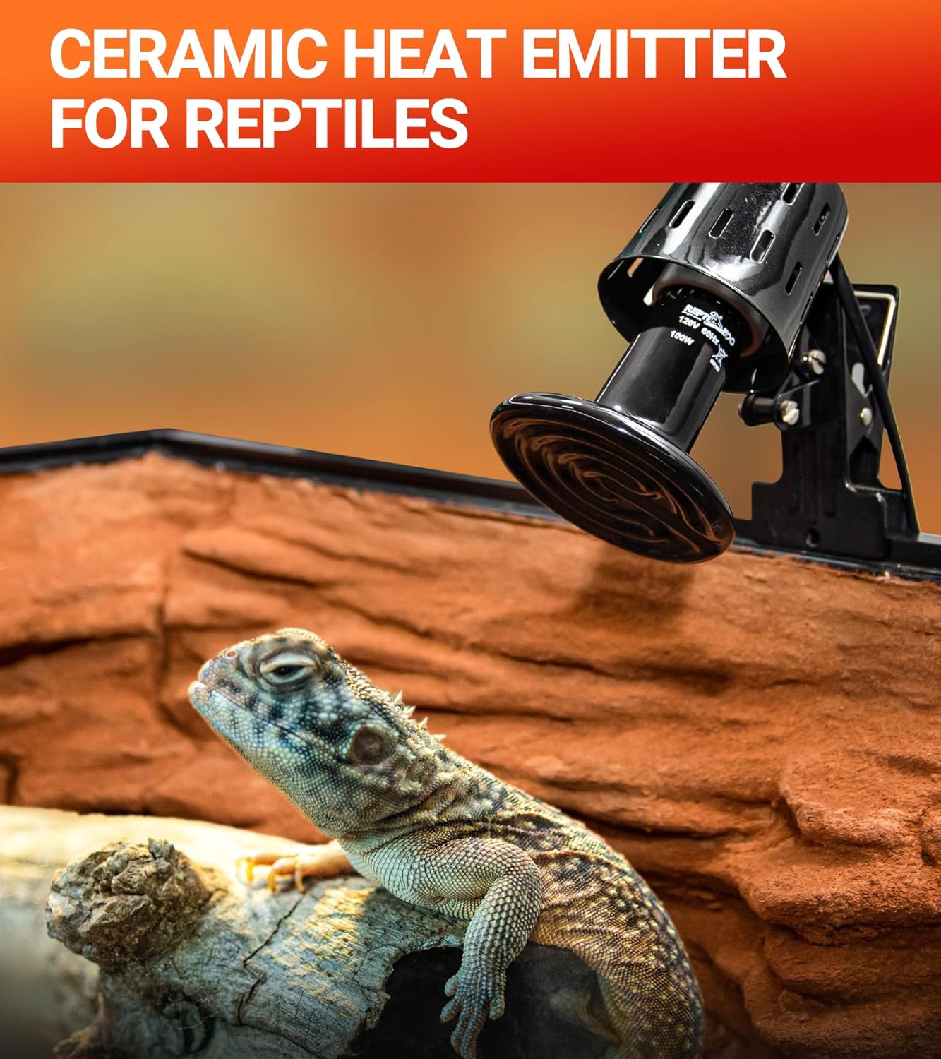 REPTI ZOO 100W Reptile Heat Lamp 2Pack Ceramic Heat Emitter Night Heat Lamp Bulbs Reptile Terrarium Heat lamp Tank Heat Bulb for Turtle Bearded Dragon Gecko Lizard Snake Chicken E26 - Image 4