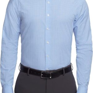 Kenneth Cole Mens Dress Shirt Slim Fit Checks and Stripes (Patterned)