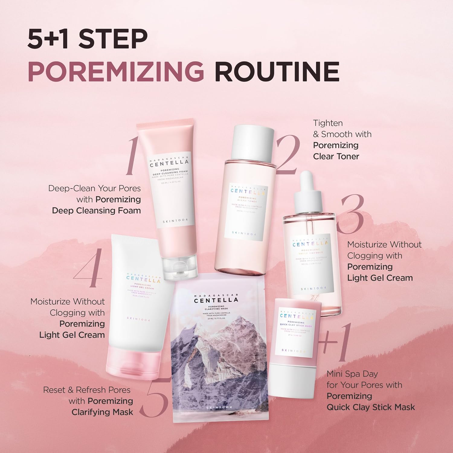 SKIN1004 Poremizing Deep Cleansing Foam, 4.23 fl.oz, 125ml, Makeup Remover, Korean Face Cleanser with Himalayan Pink Salt & Madagascar Centella Asiatica for Facial Pore Cleansing, Korean Skin Care - Image 8