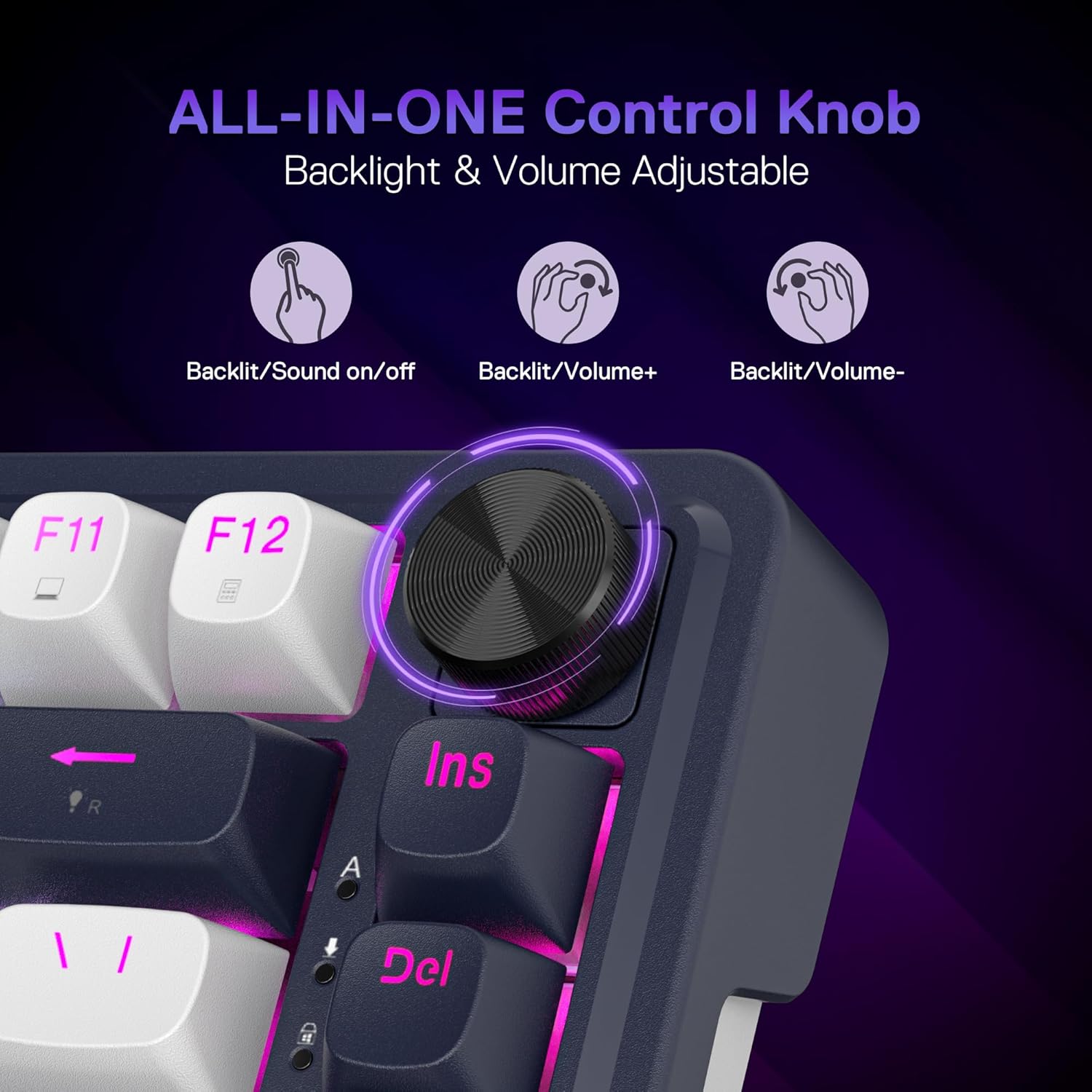 Redragon K673 HE Rapid Trigger Gaming Keyboard, 81 Keys 8K Wired Mechanical Keyboard w/Next-Gen UltraMag 100% POM Silky Magnetic Switch, Dual-Module Floating Structure Design, 5-Layer Noise Dampening - Image 8