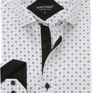 Alex Vando Mens Printed Dress Shirts Long Sleeve Regular Fit Button Down Shirt