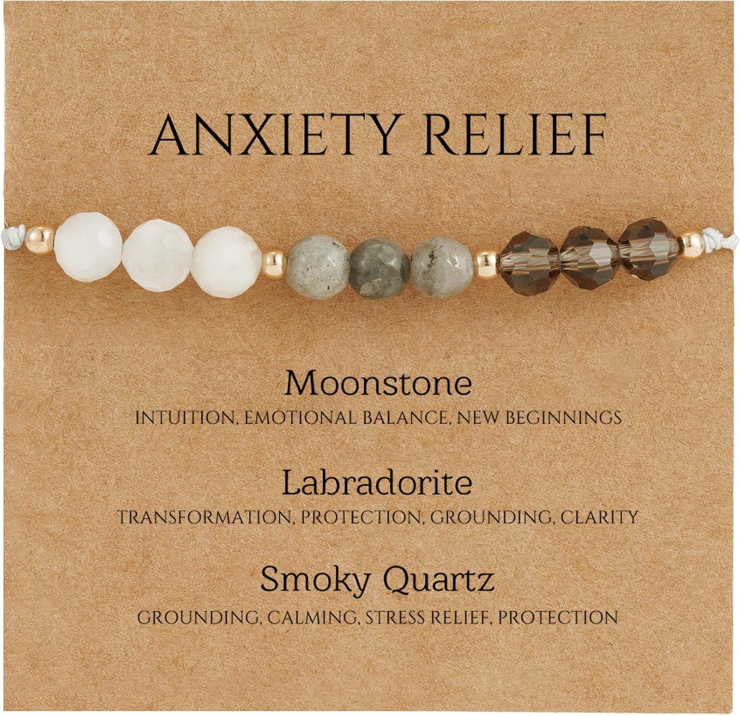 Empath Anxiety Calming Protection Bracelets Gifts for Her, Natural Healing Natural Stone Beaded Bracelet Healing Bracelets Jewelry for Women