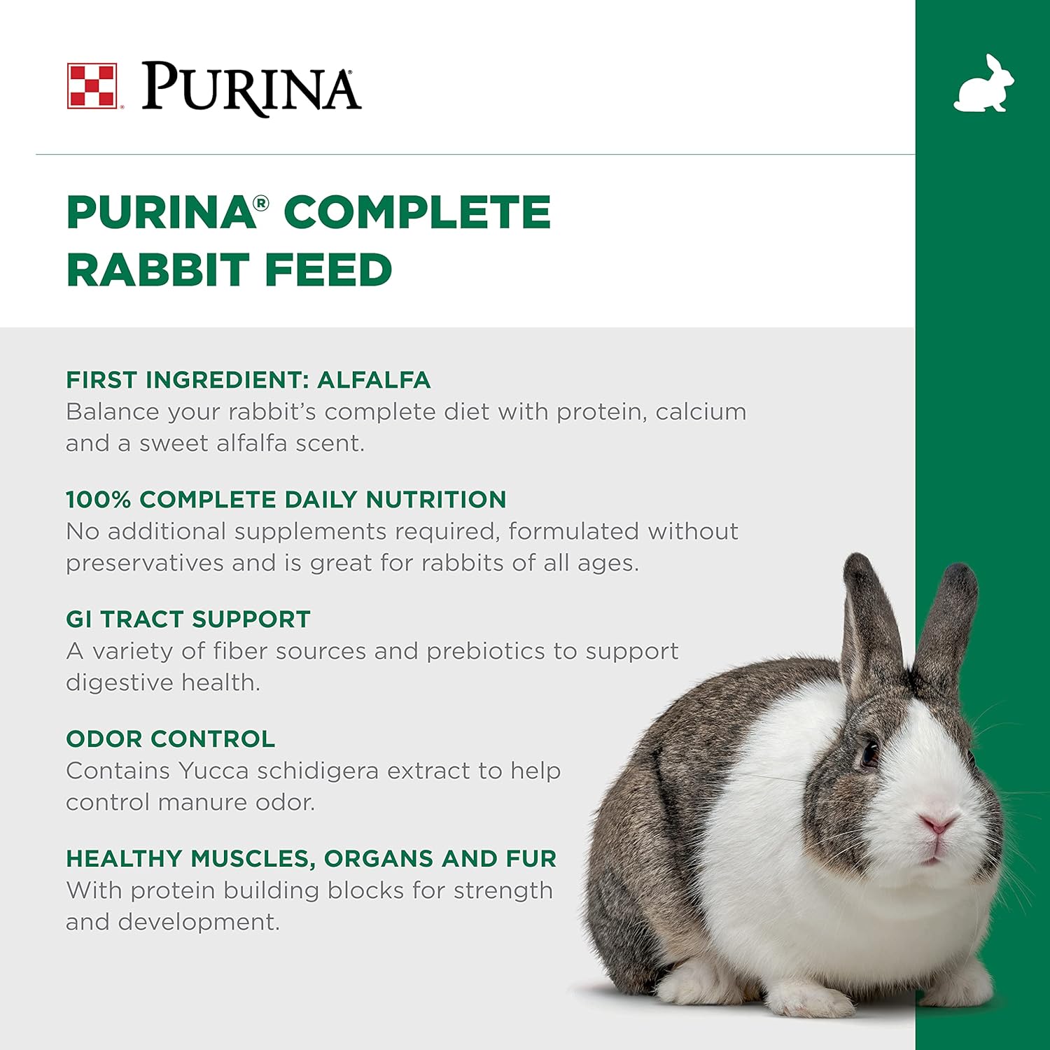 Purina Rabbit Food Complete Pellets, 25 lb - Image 5