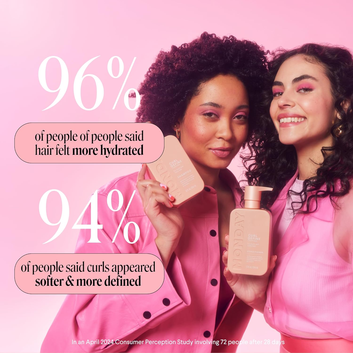 MONDAY HAIRCARE Curl Define Shampoo + Conditioner Set (2 Count) 12 oz Each Nourishes Curls, Tames Frizz, Coconut Oil and Shea Butter Enhance Shine, 100% Recyclable Bottle - Image 10