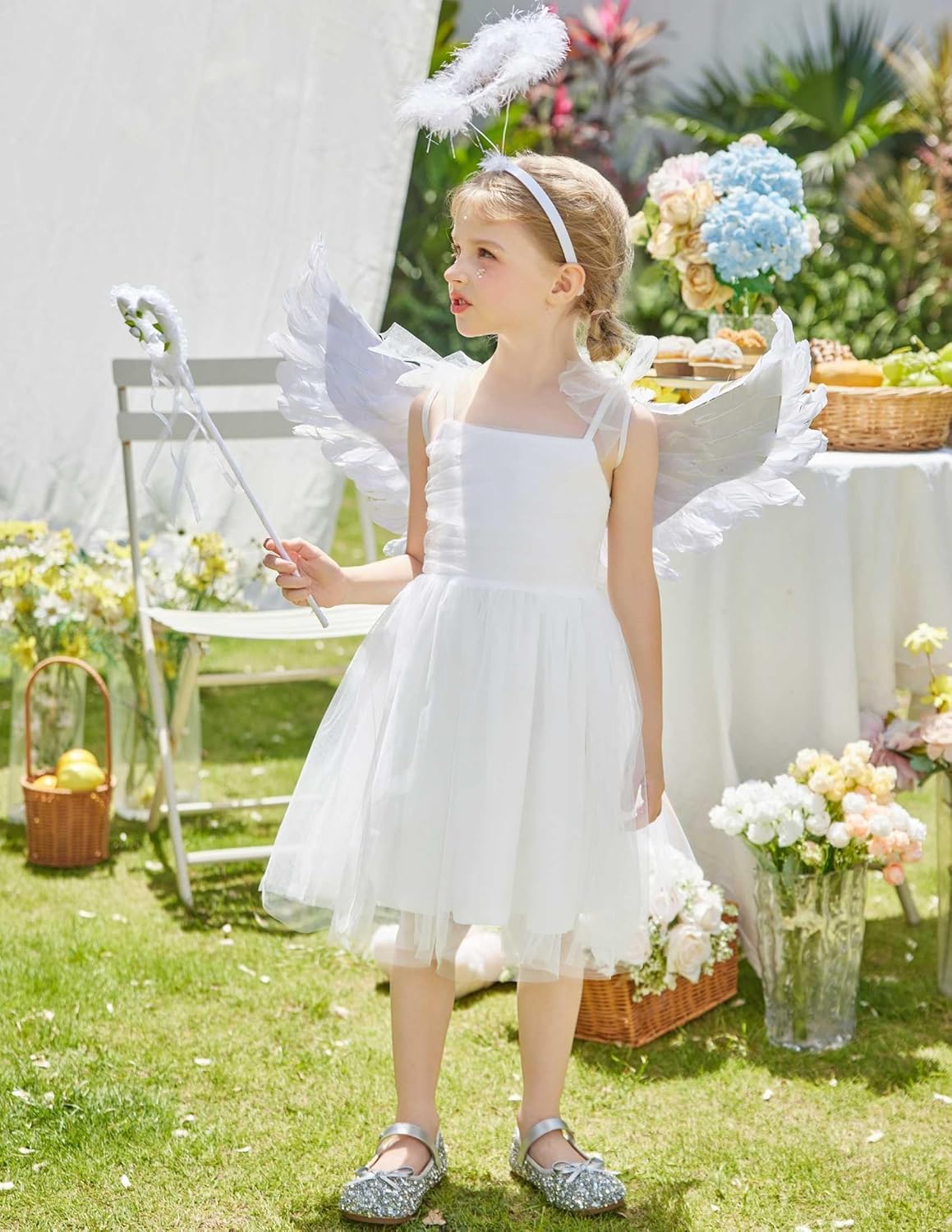 Arshiner Toddler Tulle Dress Girls Spaghetti Strap Birthday Princess Photoshoot Tutu Dresses - Image 4
