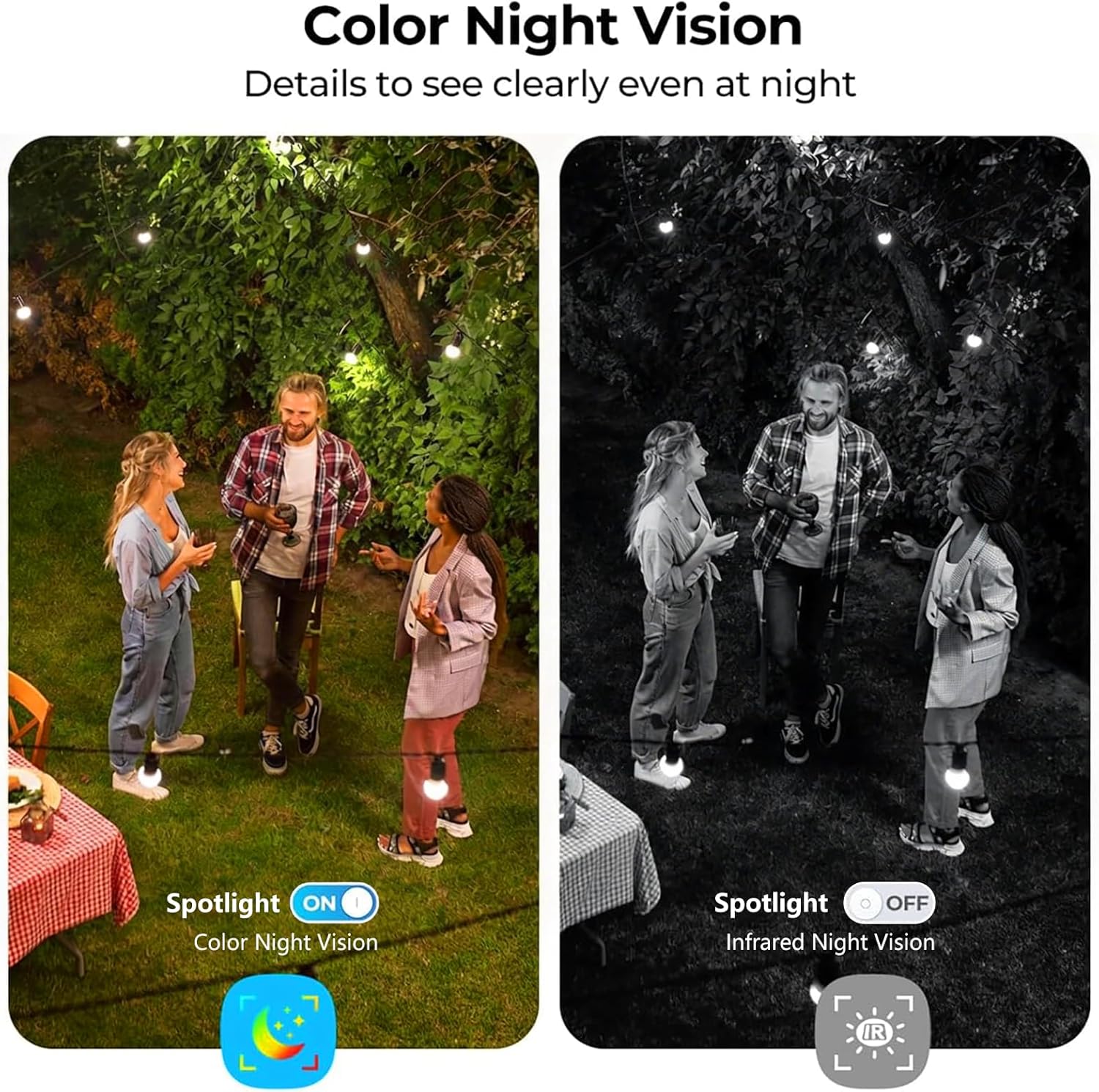 Security Cameras Wireless Outdoor 2K Solar Powered WiFi Cameras for Home Security,AI Motion Detection,Siren Alarm,Spotlight Color Night Vision,2-Way Audio,SD/Cloud Storage - Image 4
