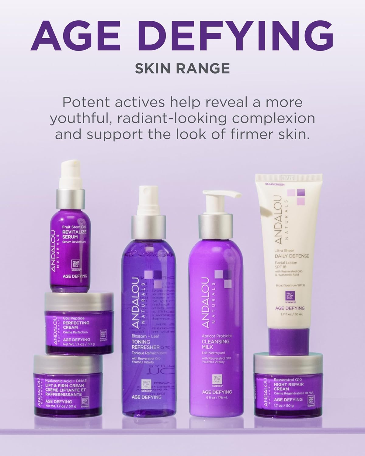 Andalou Naturals Goji Peptide Perfecting Cream - Age Defying Face Moisturizer with Resveratrol, CoQ10 - Supports Skin Collagen and Elastin, Improves Appearance of Wrinkles & Signs of Aging - 1.7 fl oz - Image 6