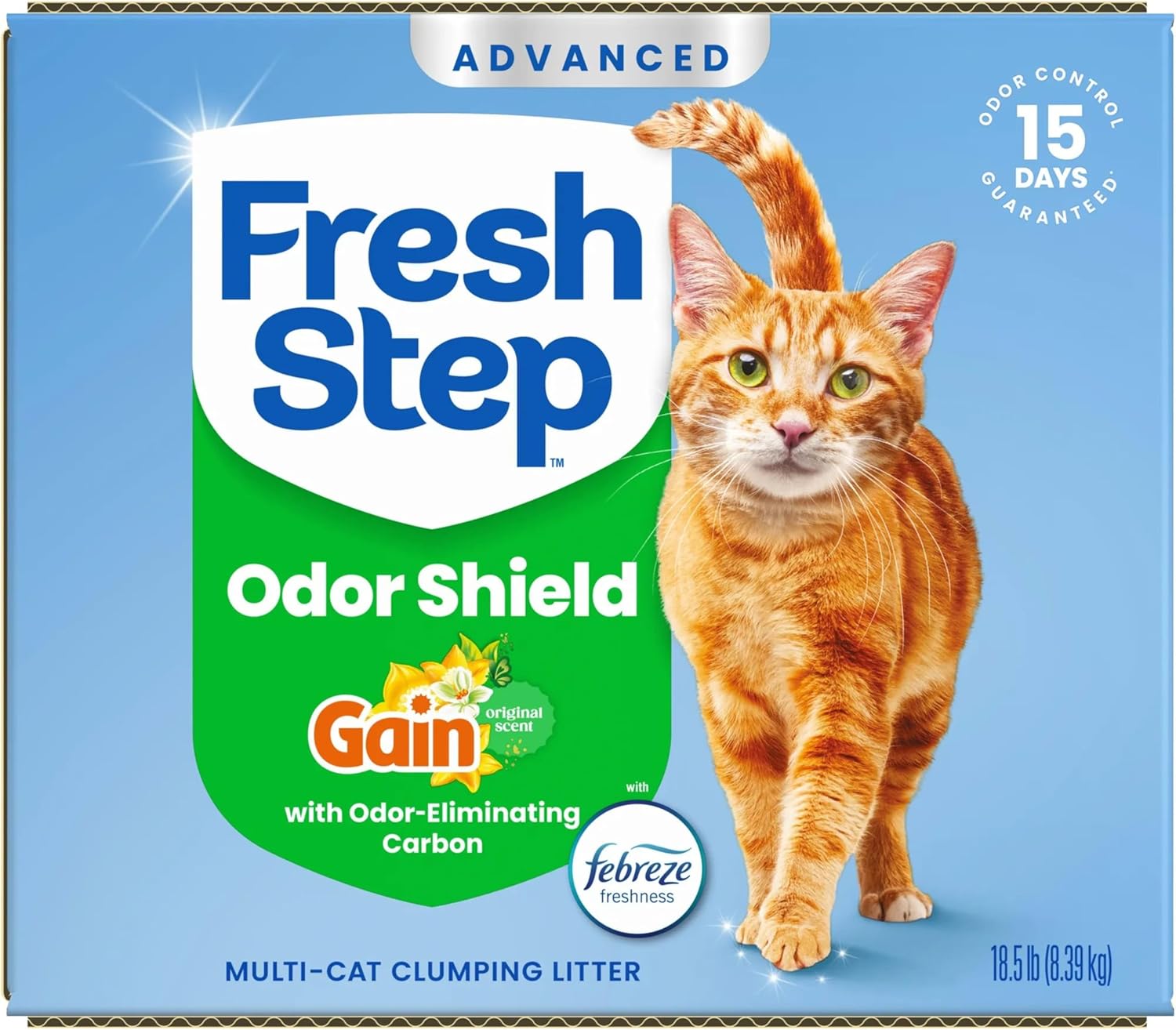 Fresh Step Advanced Odor Shield Multi Cat Clumping Litter with Febreze Freshness, Low Dust, Odor Control with Ammonia Block Tech, Compatible in Automatic Litter Boxes, 37 lb. (2 x 18.5 lb.) - Image 13