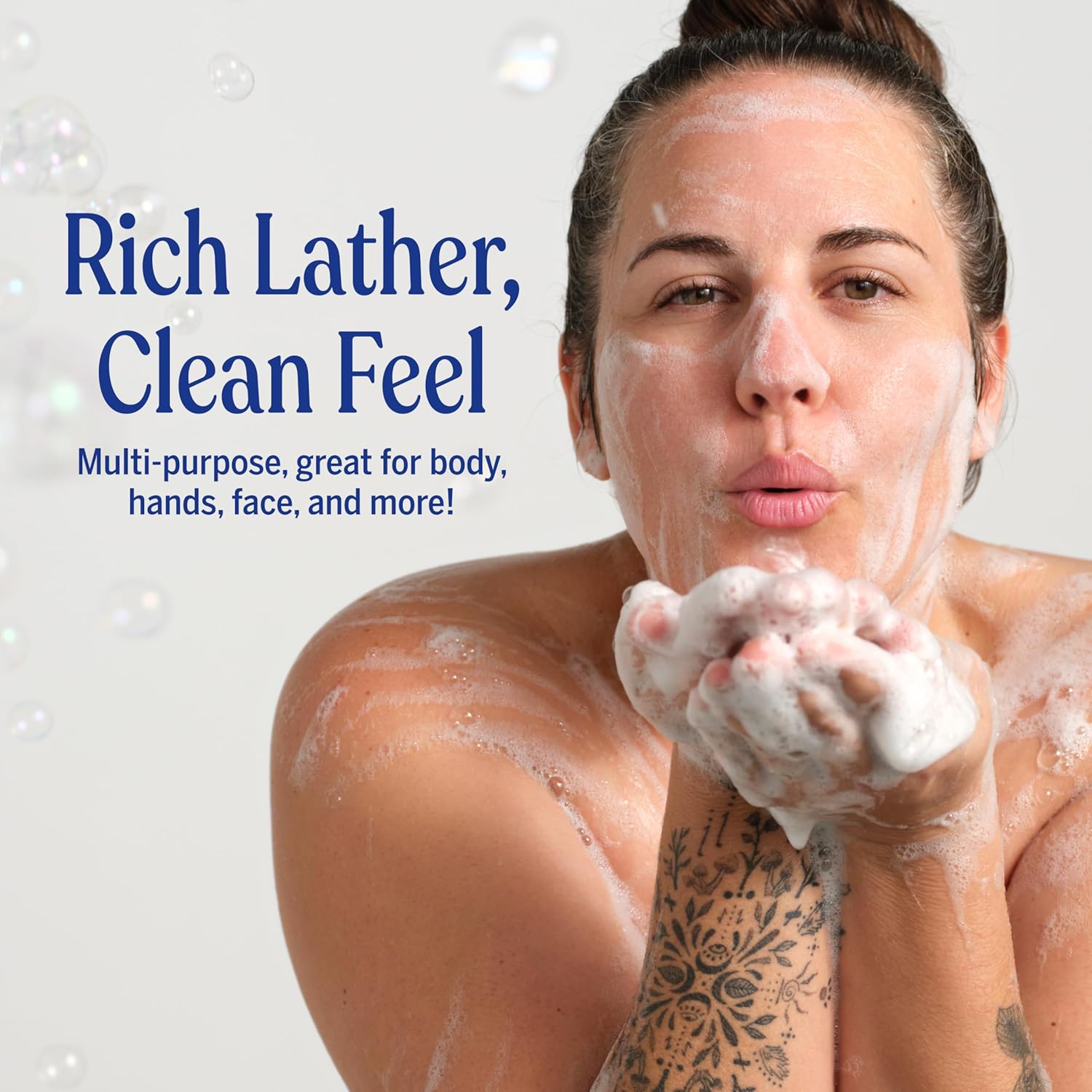 Dr. Bronner's Pure-Castile Magic Liquid Soap - Made with Regenerative Organic Certified Oils- 18-in-1 Uses for Face, Body, Hand, Hair, Laundry & More- Vegan, Non-GMO- Body Wash- Peppermint,32oz - Image 4