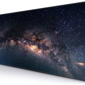 Large Gaming Mouse Pad with Stitched Edges, Galaxy Desk Mat, Extended XL Keyboard Pad, Non-Slip Rubber Base Desk Pad for Keyboard and Mouse, 31.5X11.8 inch