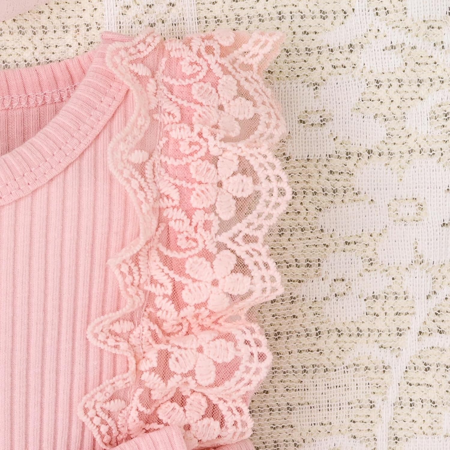 Baby Girl Summer Clothes Cute Newborn Girl Outfits Sleeveless Lace One Piece Romper + Headband 2pcs Set 0-12 Months - Image 9