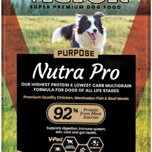 VICTOR Super Premium Dog Food – Purpose Nutra Pro – Gluten-Free, High Protein Low Carb Dry Kibble for Active Dogs of All Ages – Ideal for Sporting, Pregnant or Nursing Dogs & Puppies, 5lbs