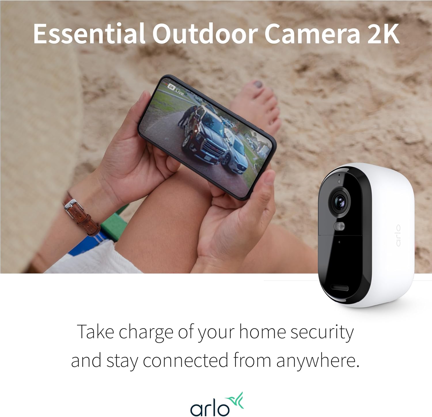 Arlo Essential Security Cameras Wireless Outdoor 2K (2nd Gen, 2023 Release) - Battery Power, Person Recognition, Package Detection, Animated Preview, 1-Month Trial of Secure Plan, 2 Cam, White - Image 7