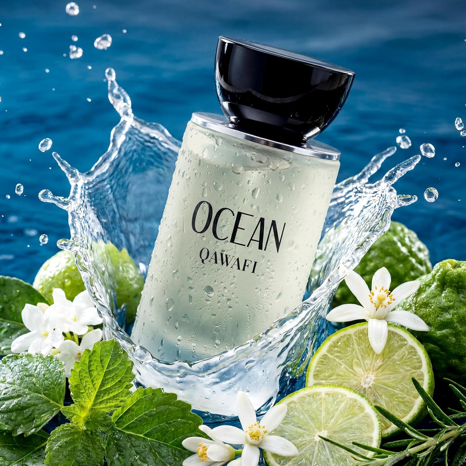 OCEAN Eau de Parfum for Men 1.7oz / 50ml – Fresh Marine Citrus & Clean Woody Musk Cologne, Long Lasting Light Blue Summer Fragrance, Modern Masculine Scent, Vegan - Image 6