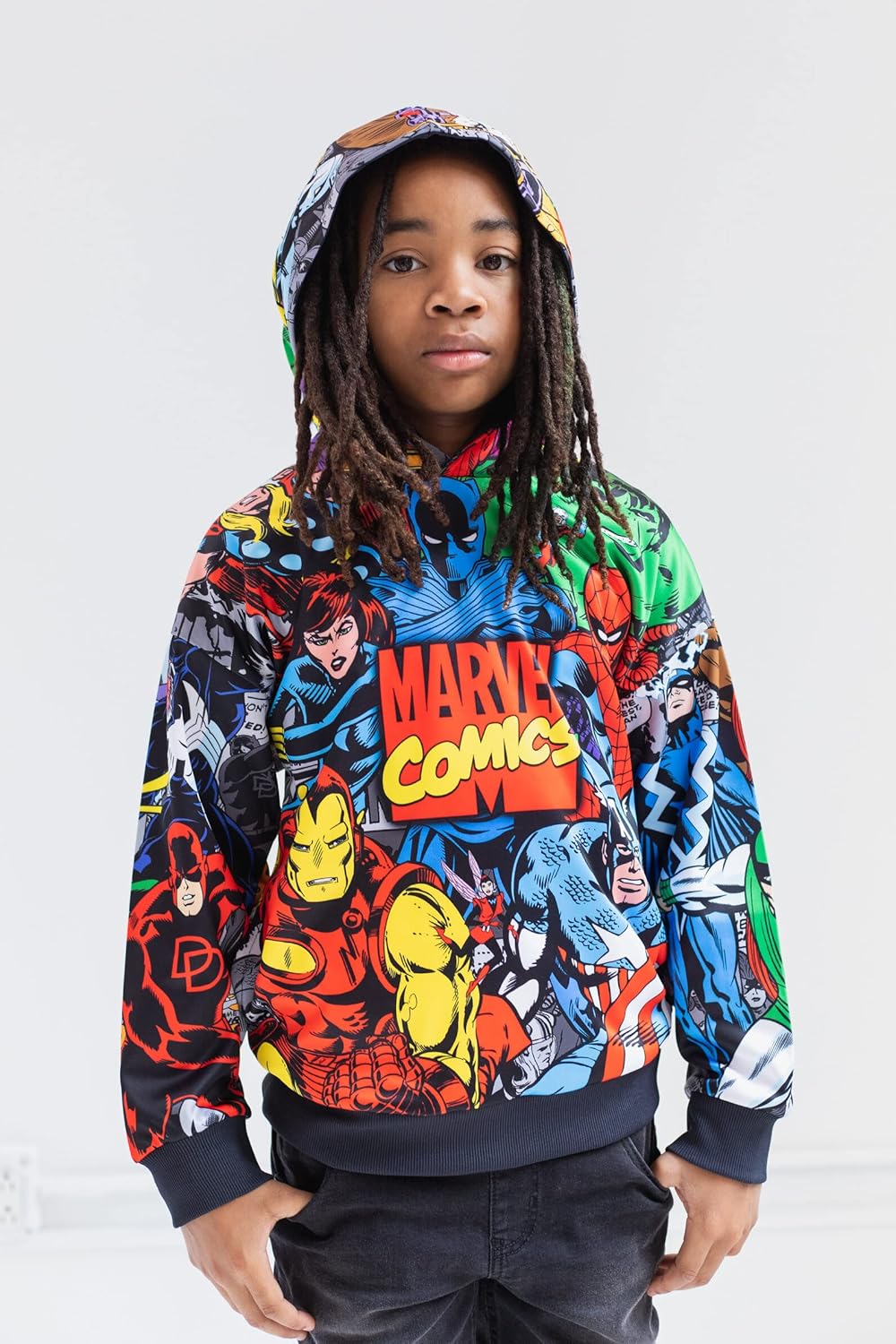 Marvel Avengers Fleece Pullover Hoodie Toddler to Big Kid Sizes (2T - 18-20) - Image 5