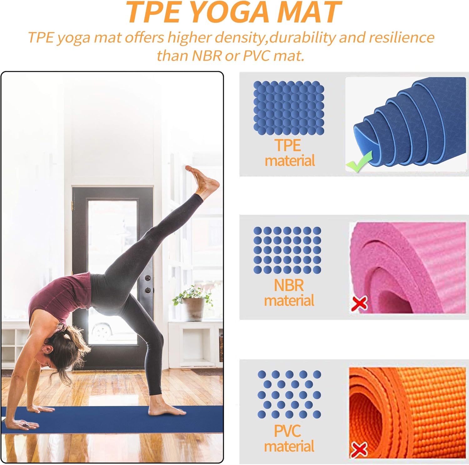 Yoga Starter Kit - 11-Piece Set with Yoga Blocks, Strap, Ball, Mat, Carrying Strap, Net Bag, Cooling Towel - Image 3