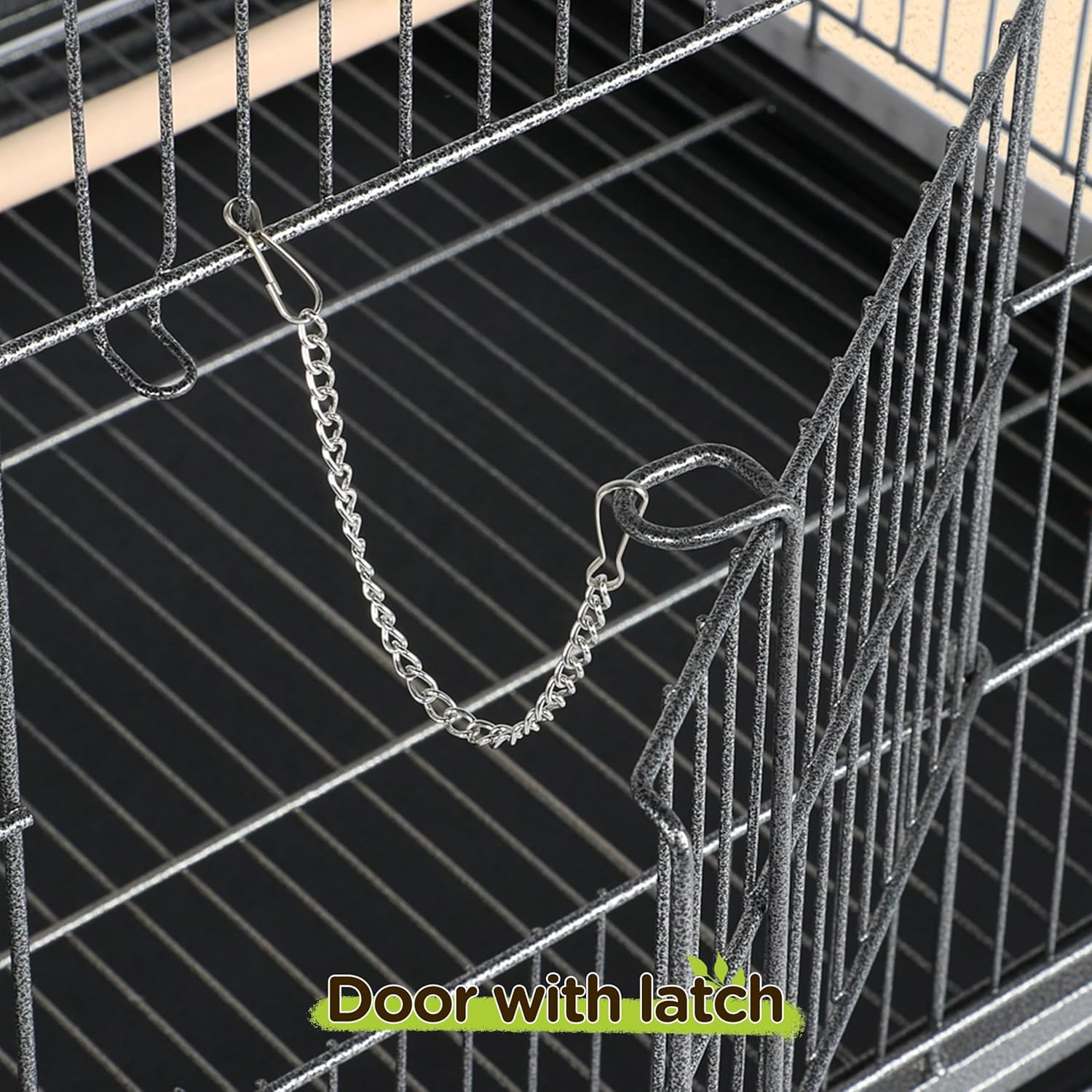Yaheetech 52'' Bird cage w/Perches & Feeders, Large Birdcage with Pull-Out Tray, Rolling Wheels, Extra Storage, Flight Cage for Cockatiel, Parrot, Parakeet, Conure, Budgie, Pigeon Small/Medium Birds - Image 8