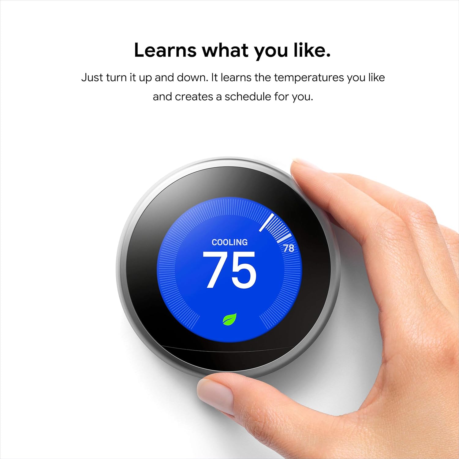 Nest Smart Learning Wi-Fi Programmable Thermostat, 3rd Gen, Mirror Black - Image 5