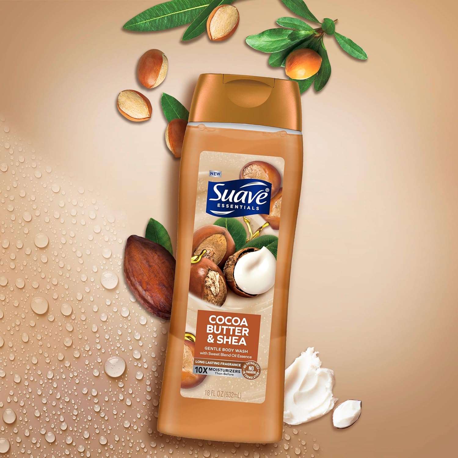 Suave Moisturizing Body Wash, Cocoa Butter and Shea with Vitamin E Extract, No Parabens, No Phtahaltes, 18 Oz Pack of 6 - Image 11