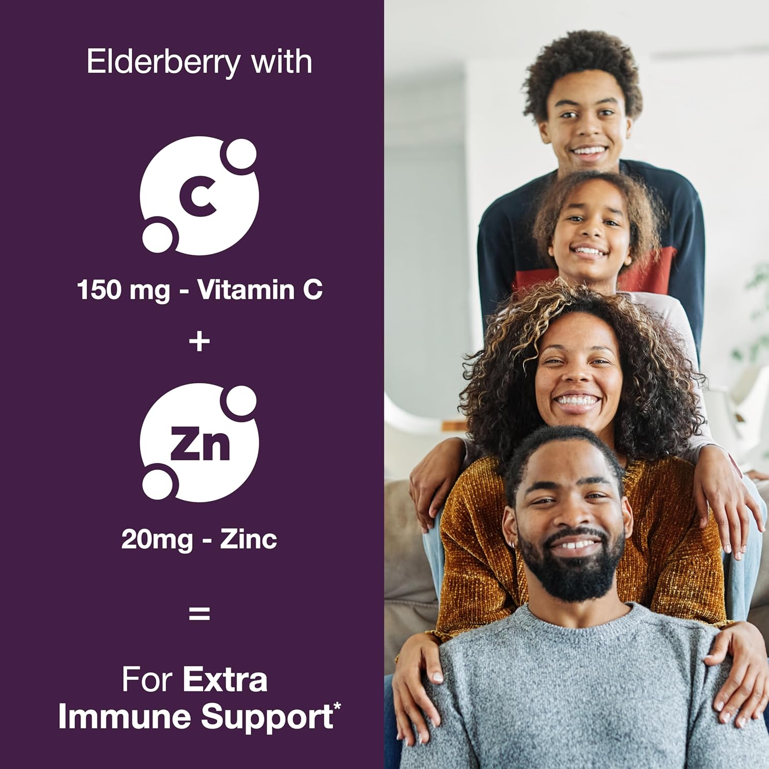 Elderberry Vitamin C and Zinc Capsules with D3 and Quercetin | 6-in-1 Immune Support Supplement Pills for Adults | 120 Count Sambucus Black Elderberry Natural Immunity Vitamins | Made in USA - Image 7