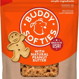 Buddy Biscuits 8 oz Bag of Softies Soft & Chewy Dog Treats, Made with Peanut Butter 8 oz