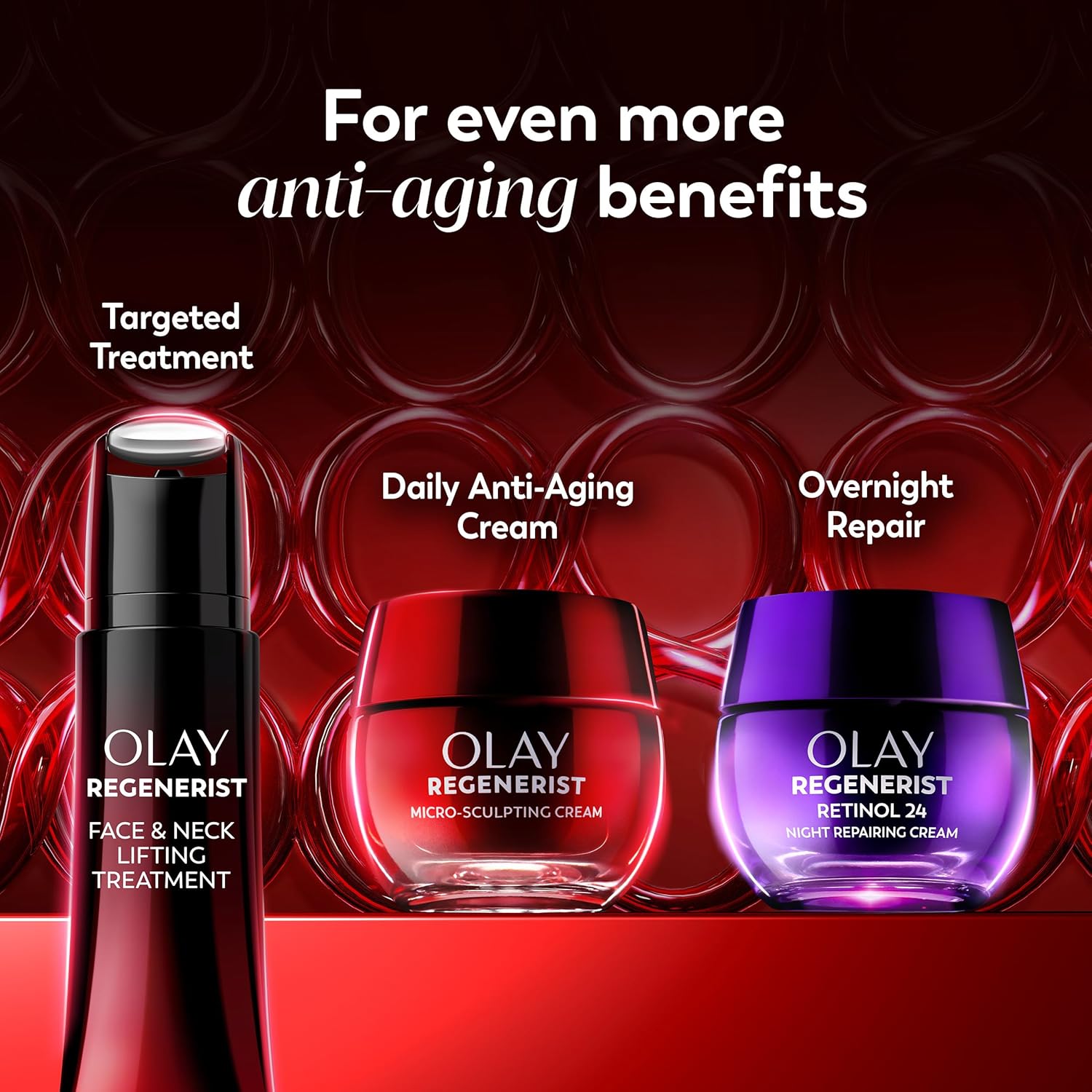 Olay Face Moisturizer, Regenerist Micro-Sculpting Facial Cream for Women - Anti-Aging, Anti-Wrinkle, Firming Skin Care - Triple Collagen Cream, Peptide Moisturizer, Hyaluronic Acid, Niacinamide, 1.7oz - Image 9